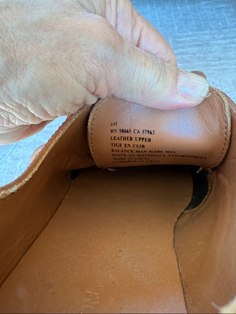 Nordstrom Men's Cognac Brown Leather Derby Oxfords - Picture 6 of 6
